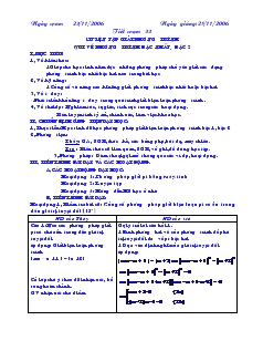 Giáo án Đại số 10 nâng cao - Tiết 33: Luyện Tập Giải Phương Trình Qui Về Phương Trình Bậc Nhất, Bậc Hai