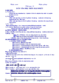 Giáo án Đại số 10 nâng cao - Tiết 51: Dấu Của Nhị Thức Bậc Nhất