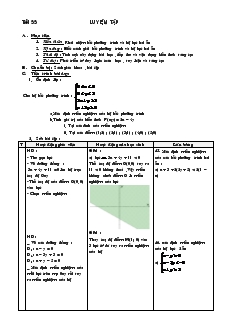 Giáo án Đại số 10 nâng cao - Tiết 55: Luyện Tập