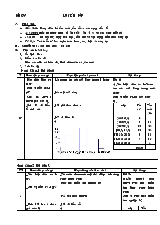 Giáo án Đại số 10 nâng cao - Tiết 69: Luyện Tập