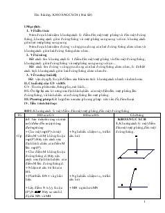 Giáo án Đại số 10 - Tên bài dạy: Khoảng cách (hai tiết)