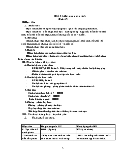 Giáo án Đại số 10 - Tiết 24: Rút gọn phân thức