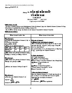 Giáo án: Đại số 10