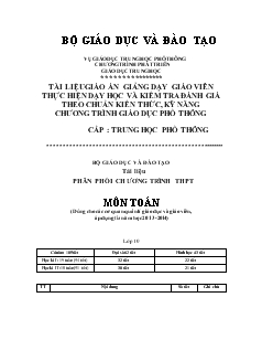 Giáo án Đại số 10