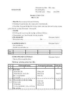 Giáo án Đại số lớp 10 - Bài 1: Cầu