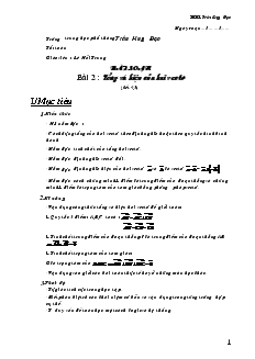 Giáo án Đại số lớp 10 - Bài 2: Tổng và hiệu của hai vectơ