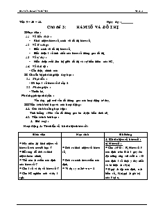 Giáo án Đại số lớp 10 - Chủ đề 3: Hàm số và đồ thị