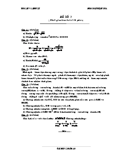 Giáo án Đại số lớp 10 - Đề số 3