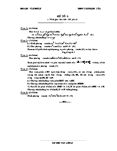 Giáo án Đại số lớp 10 - Đề số 6