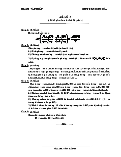 Giáo án Đại số lớp 10 - Đề số 7