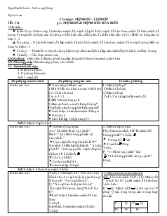 Giáo án Đại số lớp 10 - học kỳ I