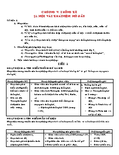 Giáo Án Đại Số Lớp 10 Nâng Cao - Chương V: Thống Kê