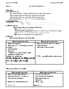 Giáo án Đại số lớp 10 - Tiết 15: Ôn tập chương II