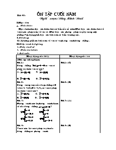 Giáo án Đại số lớp 10 - Tiết 48: Ôn Tập Cuối Năm