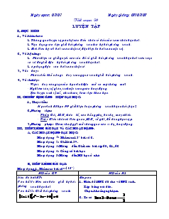 Giáo án Đại số lớp 10 - Tiết 59: Luyện tập