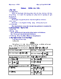 Giáo án Đại số lớp 10 - Tiết 65: Kiểm tra viết