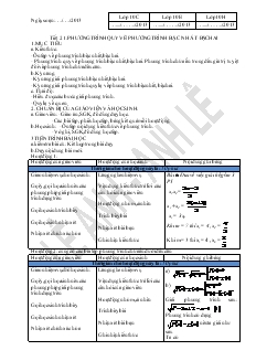 Giáo án Đại số lớp 10 - Từ tiết 21 đến tiết 30