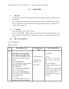 Giáo án Đại số lớp 6 - Tiết 21: Luyện Tập