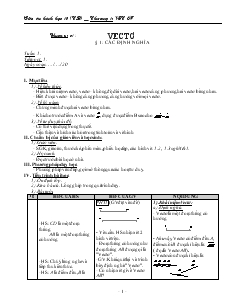 Giáo Án Hình Học 10 Cơ Bản - Chương 1: Vec Tơ