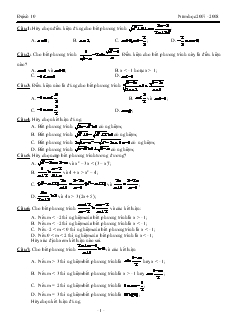 Giáo án Hình học 10 - Đại số 10