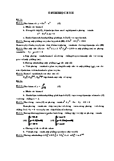 Giáo án Hình học 10 - Ôn thi học kỳ II