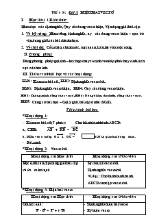 Giáo án Hình học 10 - Tiết 5 - Bài 3: Hiệu hai vectơ
