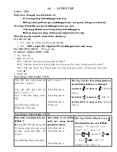 Giáo án Hình học 10 - Tiết: Luyện tập