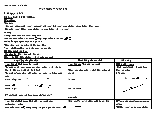 Giáo án Hình học lớp 10 - Chương I: Vectơ