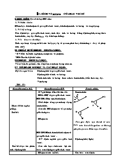 Giáo án Hình học lớp 10 - chương II: Tích vô hướng của hai vectơ và ứng dụng