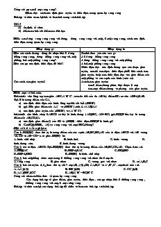 Giáo án Hình học lớp 10 - Chương III: Vec tơ trong không gian và quan hệ vuông góc (tiết 11 đến 15)