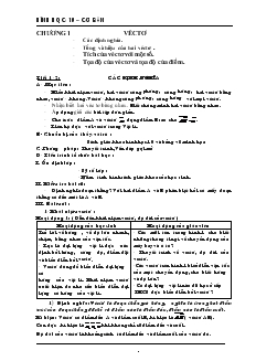 Giáo án Hình học lớp 10 (cơ bản)