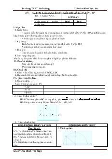 Giáo án Hình học lớp 10 - Giá trị lượng giác của góc bất kì từ 00 đến 1800