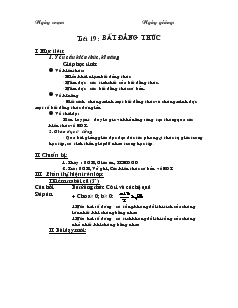 Giáo án Hình học lớp 10 nâng cao - Tiết 19: Bất Đẳng Thức