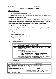 Giáo Án Hình Học Lớp 10 Nâng Cao - Tiết 21: Bất Phương Trình