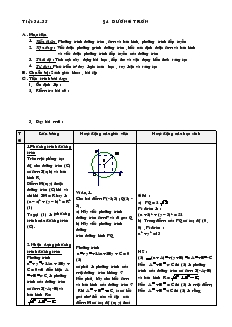 Giáo án Hình học lớp 10 nâng cao - Tiết 34 - 35 Bài 4: Đường Tròn