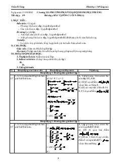 Giáo án Hình học lớp 10 nâng cao - Tiết 49 : Bài Tập Ôn Cuối Năm (tiếp)