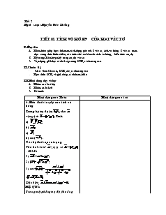 Giáo án Hình học lớp 10 - Tiết 18: Tích Vô Hướng Của Hai Véc Tơ