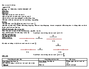 Giáo án Hình học lớp 10 - Tiết 7, 8: Tích của vectơ với một số