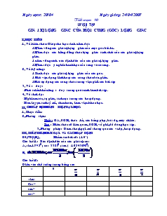 Giáo án Hình học lớp 10 - Tiết soạn 80: Luyện tập giá trị lượng giác của một cung (góc) lượng giác