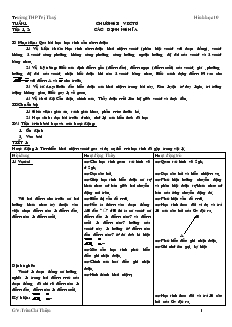 Giáo án Hình học lớp 10 - Trần Chí Thiện - Trường THPT Vị Thuỷ - chương I: Véctơ