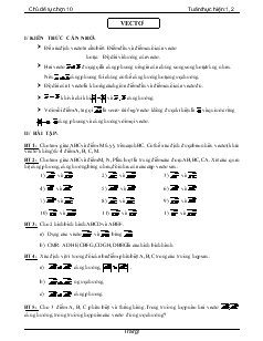 Giáo án Hình học lớp 10 - Vectơ