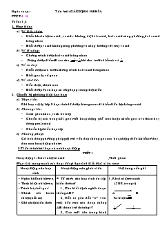 Giáo án Hình học lớp 10