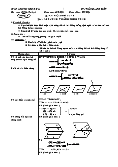 Giáo án Hình học lớp 11 - Chương II: Quan Hệ Song Song