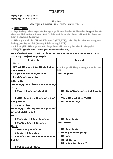 Giáo án Lớp 2 - Tuần 27