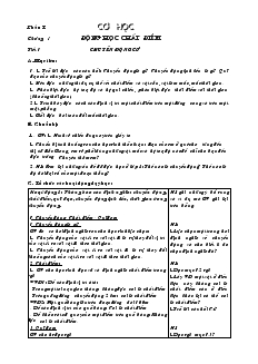 Giáo án Vật lý 10 học kỳ I