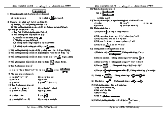 Giáo trình Giải tích 12