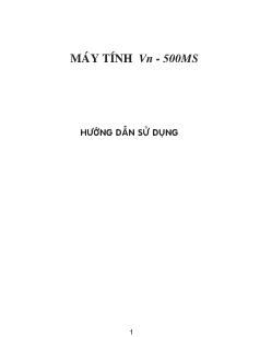 Hướng dẫn sử dụng máy tính VN - 500MS