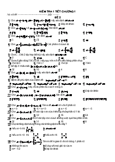 Kiểm tra 1 tiết chương 1 môn Toán 10
