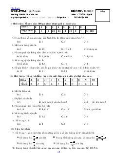 Kiểm tra 45 phút môn: Toán - Lớp 10