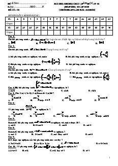 Kỳ thi: thi học kỳ 2 - Năm học: 2007-2008 môn thi: toán 10